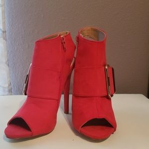 Justfab red booties
